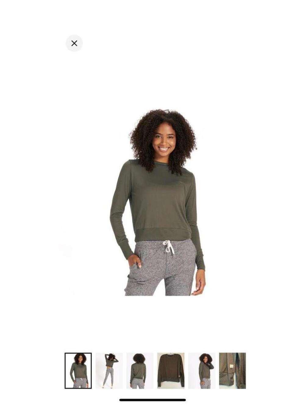 Vuori Daydream Crew Long Sleeve Size small Green - Picture 7 of 7